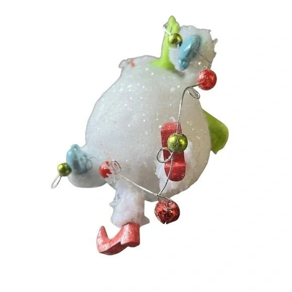 Plush Snowman Glittered Chri Ornament - Picture 4 of 7